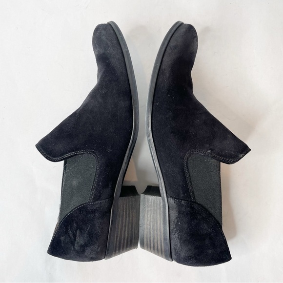 Paul Green Faith Black Suede Low Heel Western Bootie Size 8.5 - Picture 12 of 13